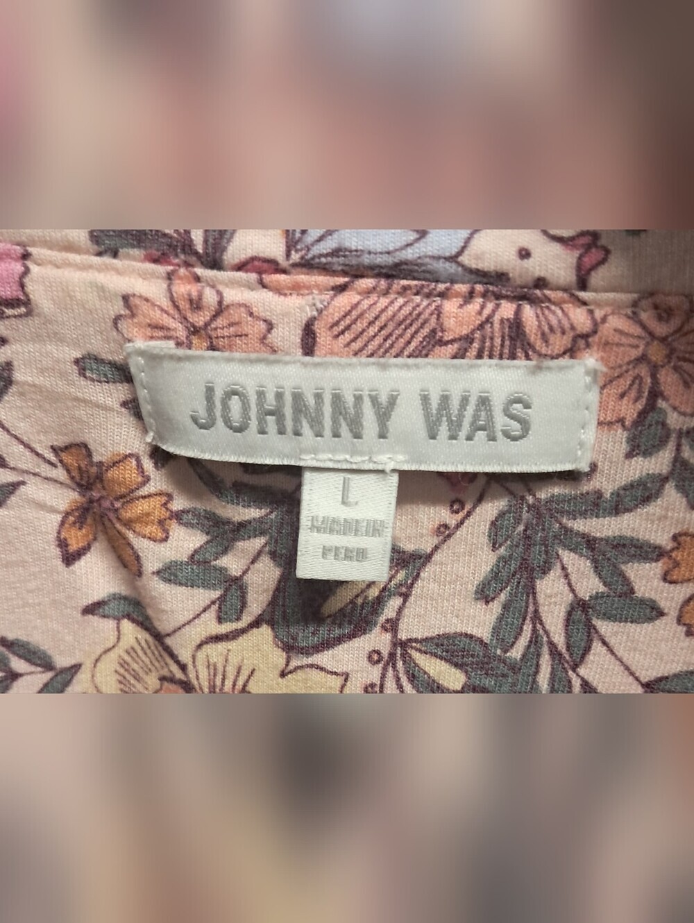 Johnny Was "The Neena" Long Sleeved Pajama Shirt Size L - Picture 5 of 7